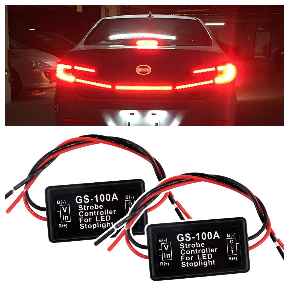 YARUKI BRAKE FLASHER。RHYTRM WINKAR2点セット Amazon.com: 2PCS 6V-30V GS-100A LED Brake Light Flasher with